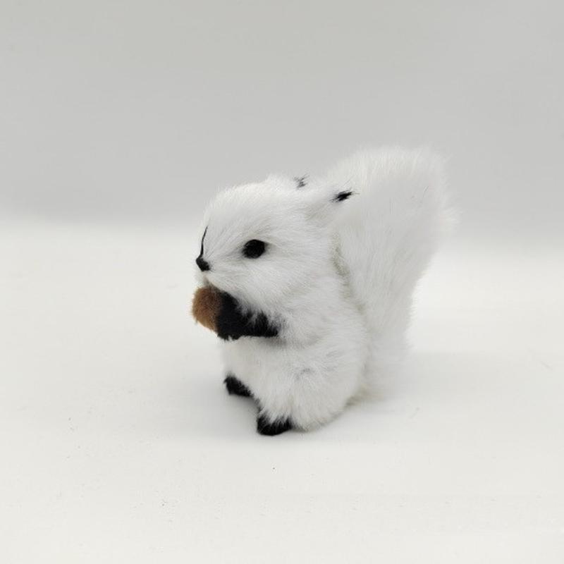 Perfect 1Pcs Fake Animal Christmas Table Decoration Mini Artificial Squirrel Figurines Miniatures Plush Simulation Squirrel Ornaments