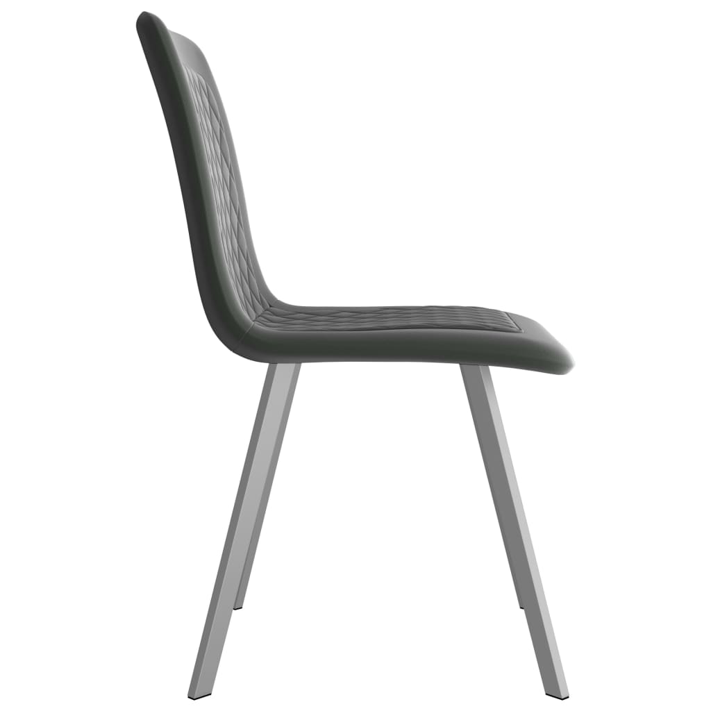 Dining Chairs 2 Pcs Grey Velvet