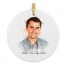 Charlie Kirk RIP Merch Live Not by Lies Conservative Christmas Ornament Memorial Tribute Keepsake for Tree Car Decor