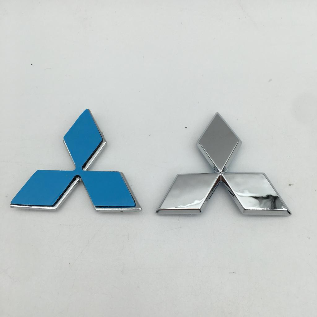 xksh2 1pcs ABS chrome 47mm for Mitsubishi car Emblem Steering Wheel Center Badge Steer sticker Decal Styling Auto accessories