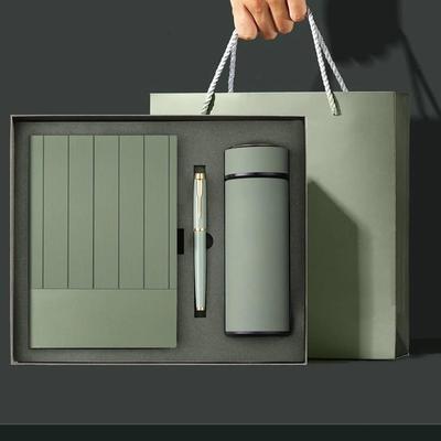 Minimalistisches Business-Notizbuch Geschenkset - Anpassbares Logo für Firmenmeetings und Veranstaltungen