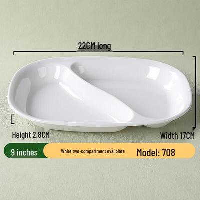 A5 Melamine Rectangular Divided Dinner Plate