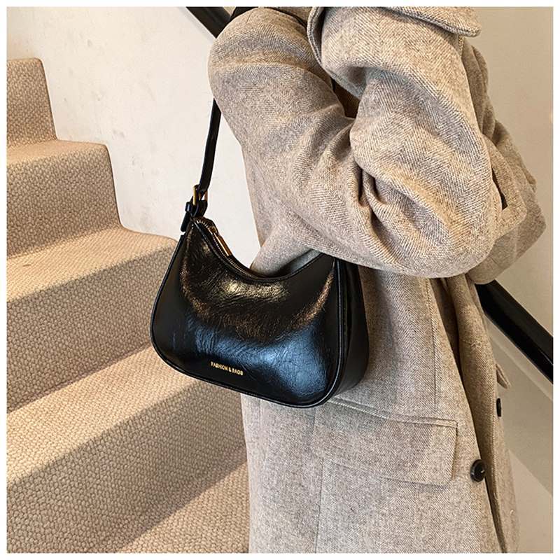 Simple Underarm Bag Texture Bag Fashionable New Bag Women's Fashion Popular Shoulder Bag Baguette Dumpling Bag