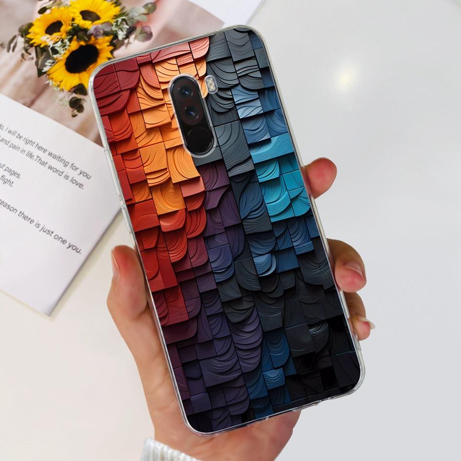 6.81" For Xiaomi Mi Pocophone F1 Case Silicone Back Cover Fashion TPU Phone Case For Xiaomi Poco F1 Cases PocofoneF1 Soft Bumper