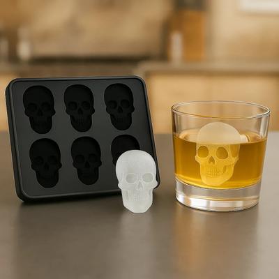 Skull Ice Mold Butt Silicone Ice Cube Mold 6-Cell BPA-Free Ice Cube Maker Dishwasher Safe Ice Mold for Whiskey Cocktails Juice