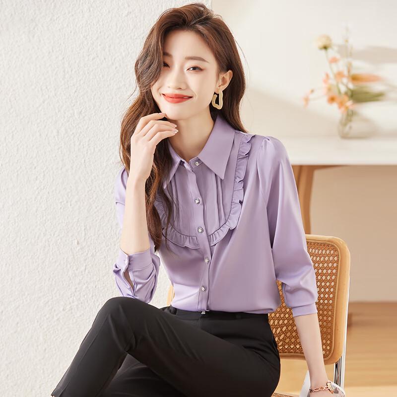 Troyman Women s Elegant Long-Sleeve Blouse 3XL