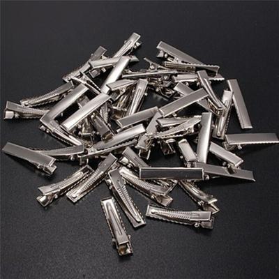 50 st Silver Platta Metall Hårklämmor Spetsig Platt Hårklämma Metall Hårnål