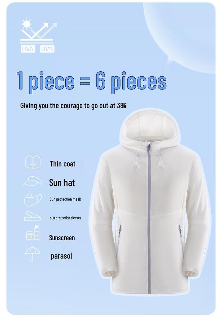 Summer UV-Protective Lightweight Hooded Cycling Jacket for Men & Women
