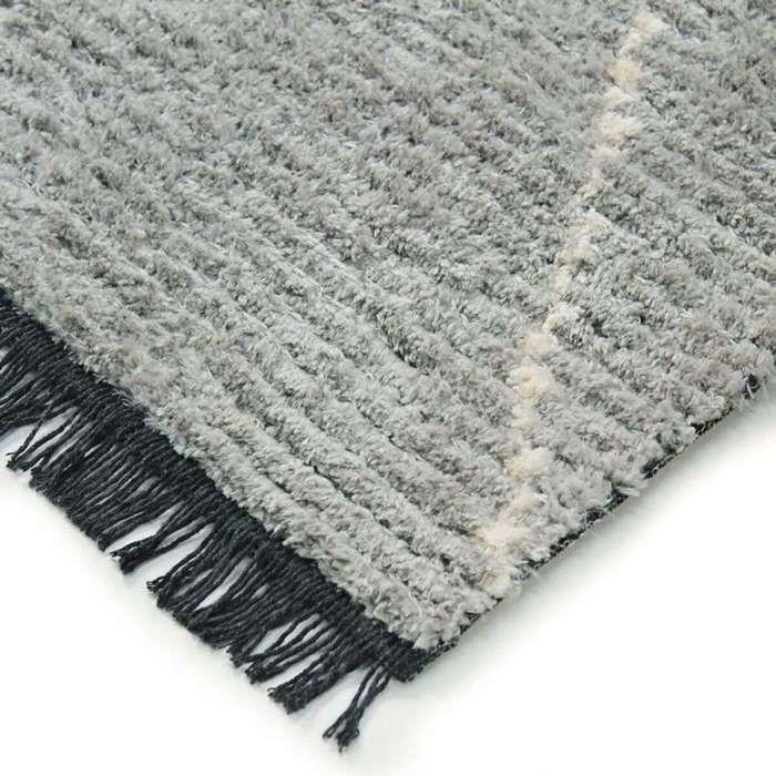 Living Room Rug Very Soft Lines Beige Light Grey 160x230