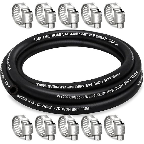 Fuel Line 5/16 Inch ID, Fuel Hose 10FT, J30R7 Fuel Line Hose NBR For Automotive Fuel Systems Engines.