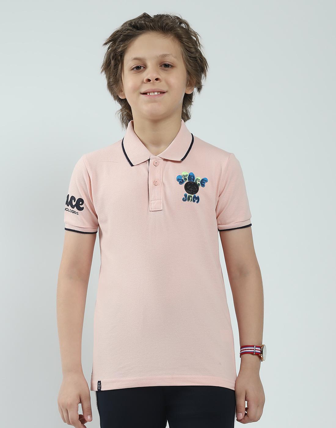 

Monte Carlo Boys s Regular Fit Printed Polo Half Sleeve T-Shirt 11-12 Years персиковый