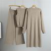 Spring And Autumn Temperament Knitted Suit Sleeveless Vest Sweater Cardigan Pants Three Piece Set