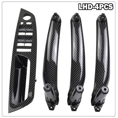 Armlehne aus Kohlefaser für BMW E70 E71 E72 X5 X6 2007–2014, Innentürgriff-Innenverkleidung im Auto, Pull-Trim-Abdeckung