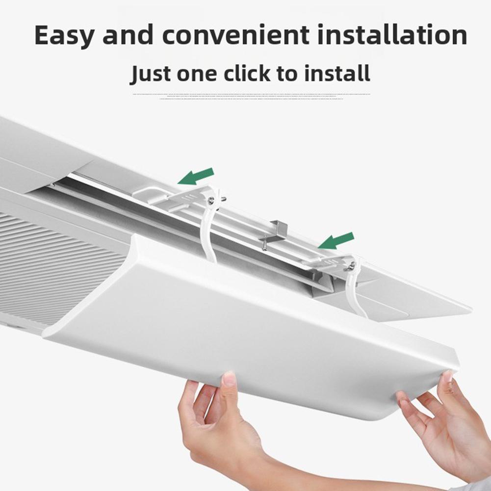 Adjustable Swivel Deflector for Cassette Air Conditioners 180 Degree Range Compatible with 40/52/58/60cm Ceiling Units