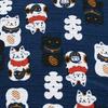 Wafubiyori Fun Japanese Pattern Bottom Navy 111905 Maneki-neko Pouch, Blue,