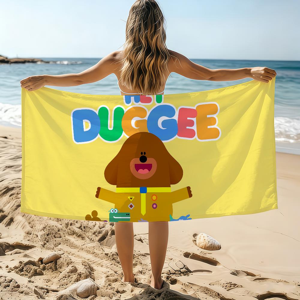 

Cartoon Hey Cute D-Duggees Towel Beach Towel Oversized Quick Dry Towel Absorbent Soft Swim BeachTowels for Men Women W30*H60(CM)