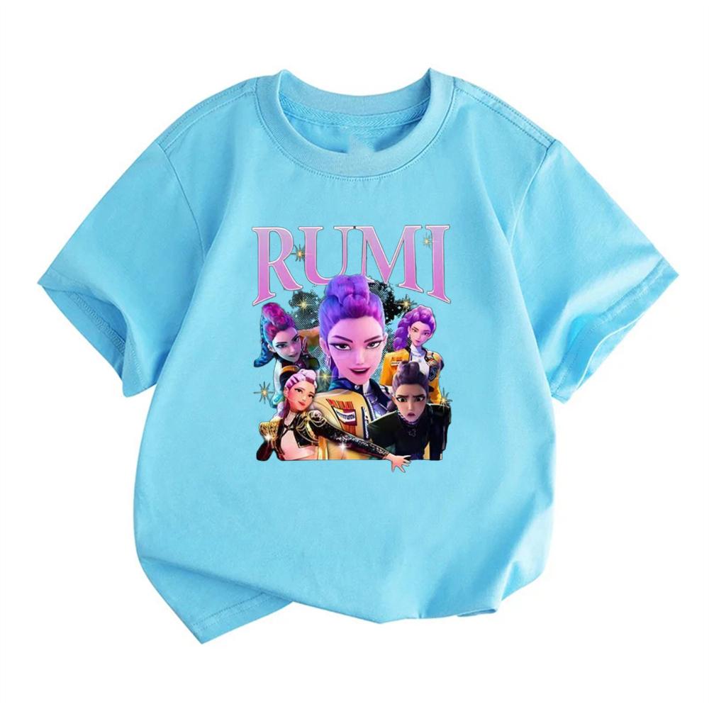 Beliebter Film KPop Dämonenjäger Kinder T-Shirt Kurzarm Mode Jungen Mädchen Mode Kleidung Kleinkind Alter 3-12 Oberteile T-Shirts