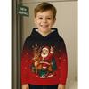 Kids Clothes Funny Christmas Hoodies Santa Claus Reindeer Long Sleeve Thin Sweatshirt for Boys Girls 3-10Y Xmas Gifts for Child