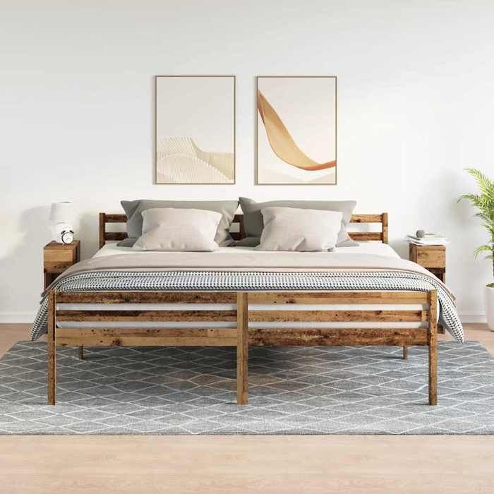 VidaXL Bedside Tables with Drawer 2 Pcs Old Wood 20x36x60 Cm, Side Table, Bedside Cabinet, Side Table for the 858710