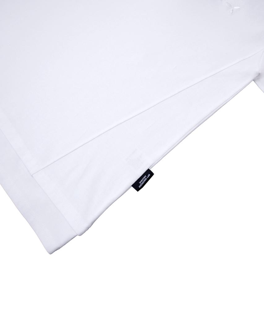 Bipitudiseuodeo Cut Panel Layer Tee White