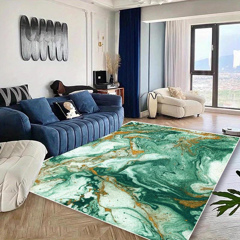 Modern Green Carpets for Living Room Decoration Geometry Rug Large Bedroom Lounge Rugs Non-slip Coffee Tables Mat Easy Clean