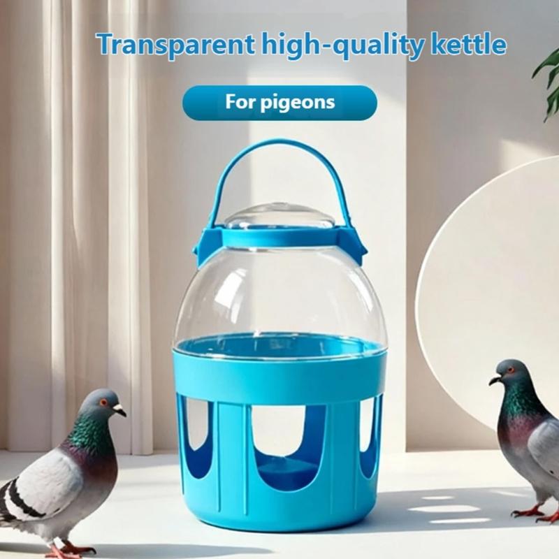 Bird Waterer Durable Automatic Pigeons Water Feeder Drinker with Handle Portable Water Container Easy to Clean