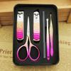 2025 New Hotsale  Professional 4-Piece Mini Manicure Set Stainless Steel Nail Kit for Beginners with Leather Case