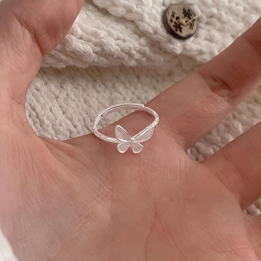 Adjustable Delicate And Butterfly Open Ring For Women Modern Minimalist Fashion Accessory