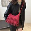 Stylish Large Capacity Tote Bag For Women With Trendy Fringe Design In 2024 Fall Collection