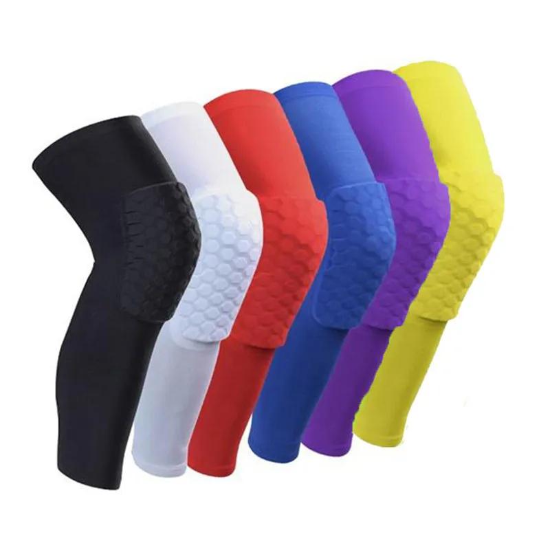 

Sports Safety Knee Pad Anti-collision Ventilation Volleyball Basketball Kneepad Compression Socks Knee Honeycomb Wraps Brace S синій
