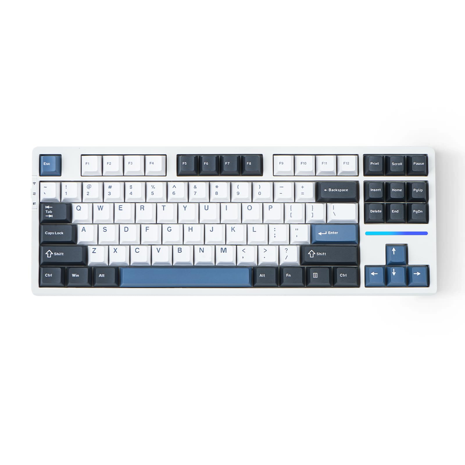 

Enmakpak x VGN V87 Ігрова клавіатура Бездротова механічна клавіатура Програмована клавіатура 87 клавіш Гаряча заміна Підключення Сумісний із підсвічуванням RGB