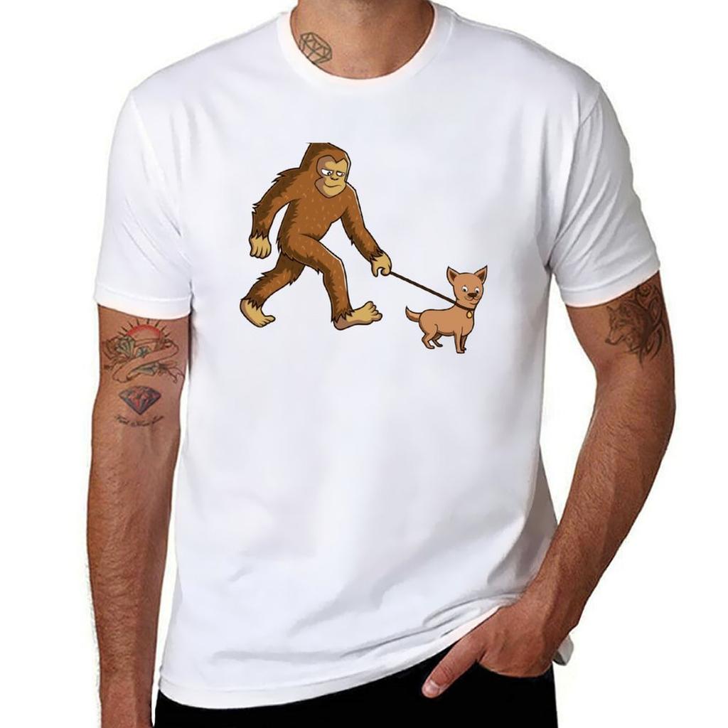 Ufo Believer Sasquatch Bigfoot Walking Chihuahua Dog Tshirt Quick Dry Fishing Tshirt