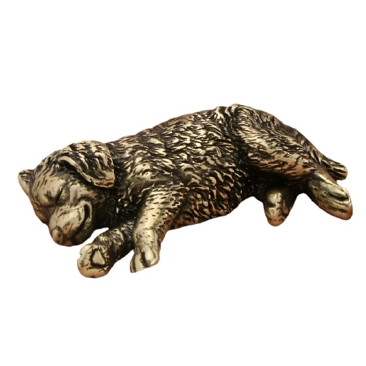 

Metal Animal Statues Dog Figurines Sculptures Collectible Table Ornament Centerpieces for Living Room Bedroom Decors