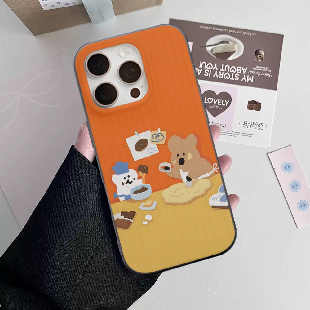 Cute Bear Quokkas Magsafe For IPhone 16 15 11 12 13 14 17 Pro Max PLUS Pro Soft Corrugated Silicone Back Phone Case