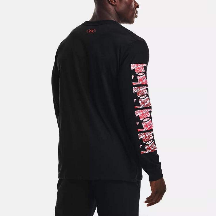 Under Armour Printed Crew Neck Pullover T-Shirt Men tops Black 1370531-001