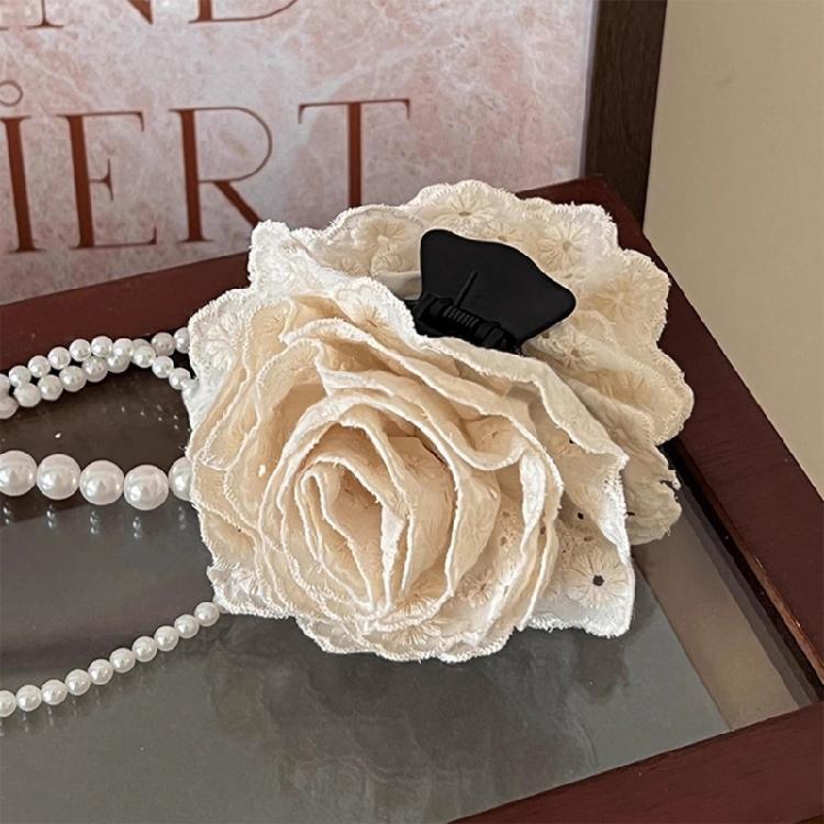 Spring Hair Barrettes Lace Flower Claw Clip Hair Clip Lady Hair Shaping Tool