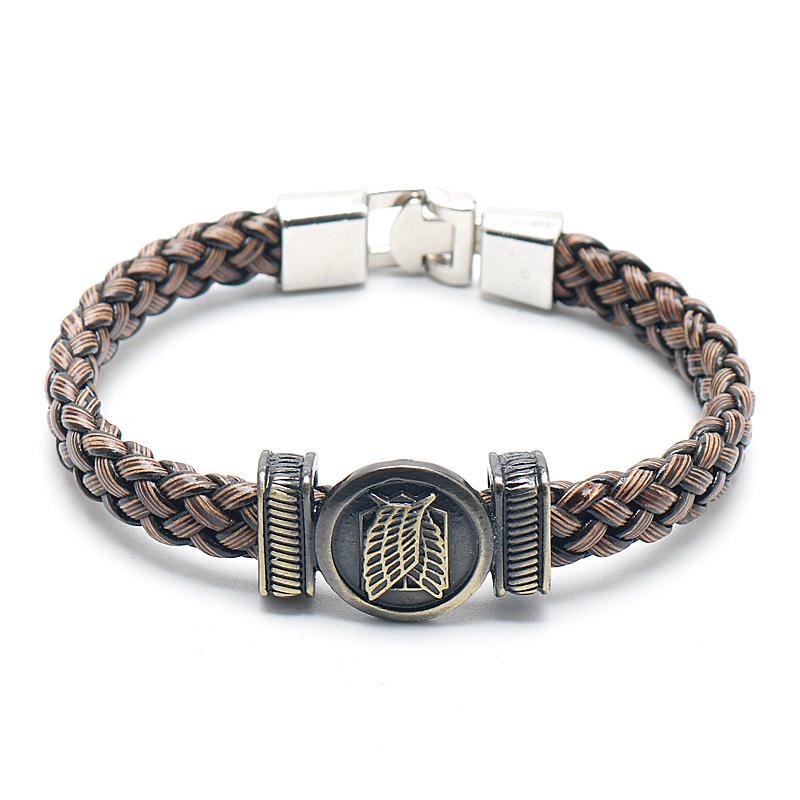 One Piece, Naruto, Attack on Titan Vevd Lærarmbånd