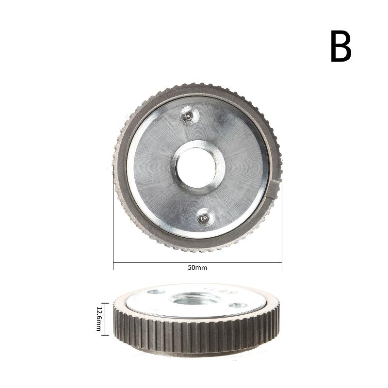 M14 Gewinde Winkelschleifer Selbstverriegelnde Druckplatte Schwarz Schnellspannflanschmutter Spannkraft Spannfutter Werkzeugteile 1Stk