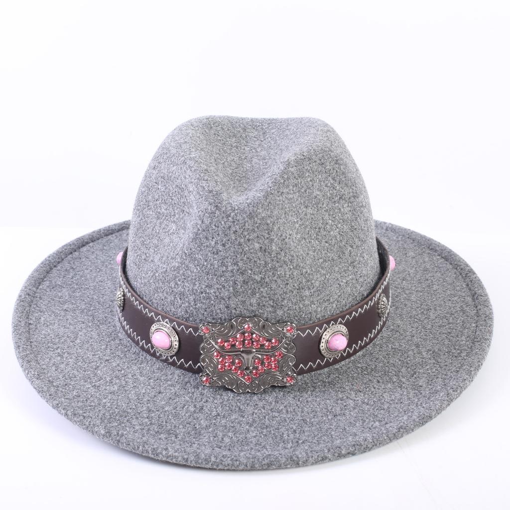 Popular European and American High-end Wool Top Hat, Men's and Women's Fashion Versatile Elegant Top Hat Jazz Hat