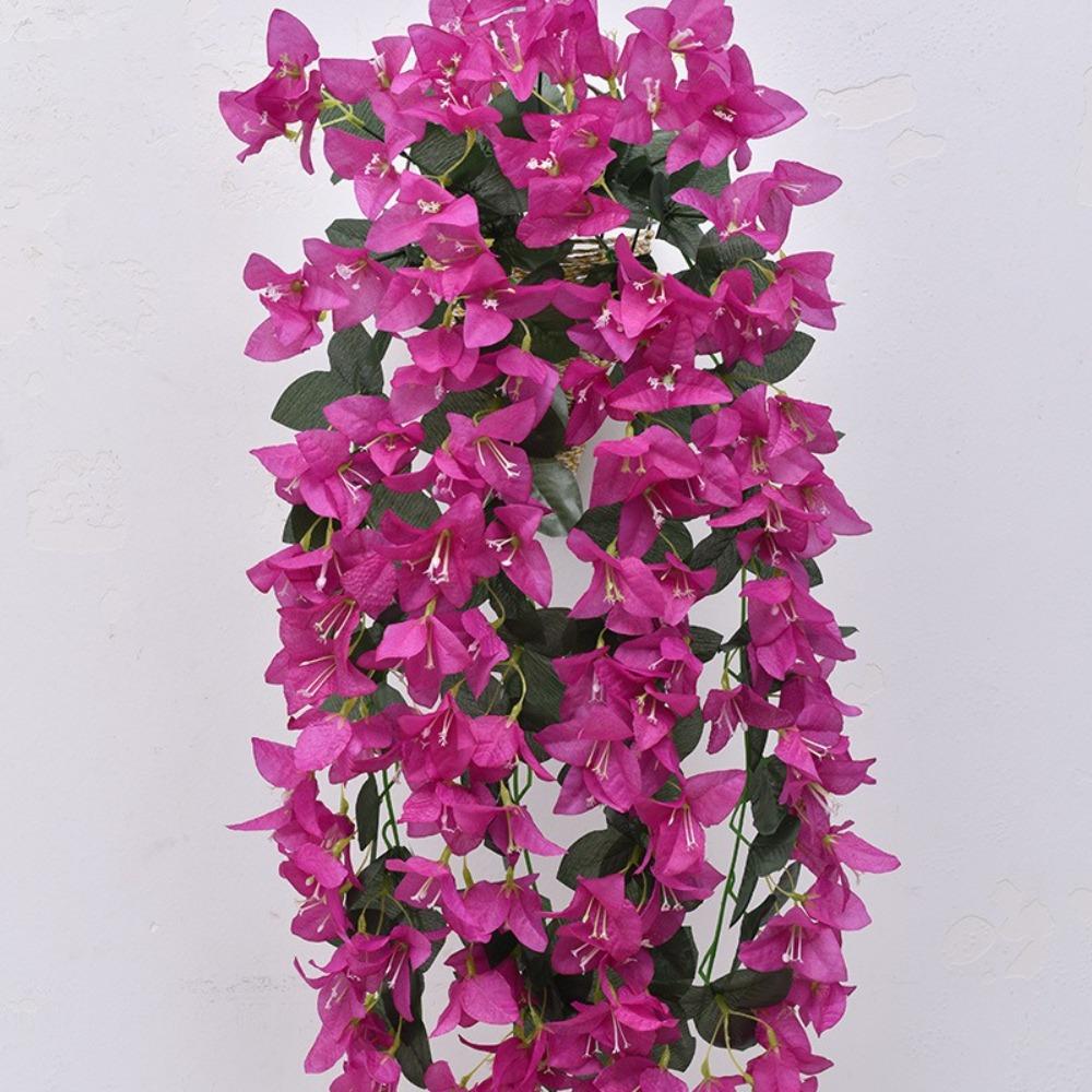 Realistic Faux Bougainvillea Fake Silk UV Resistant Artificial Flowers Plant Long Trailing Summer Decoration Bougainvillea Vines