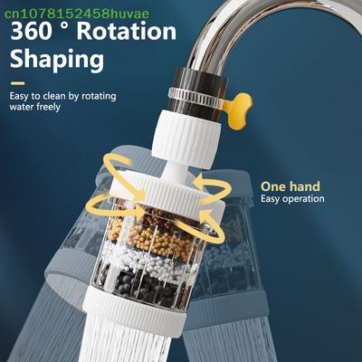Filtro de Torneira de Água com Rotação 360° Doméstico Cozinha Torneira Mini Purificador de Água Limpa Cartucho de Filtração com Filtro de Carvão