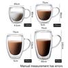 High-grade Double-layer Insulated Glass Cup Coffee Tea Drink Water Beer Creative Transparent Mug Gift Household Office Use Sets