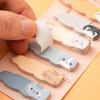 4pcs Kawaii Cat & Puppy Shaped Memo Stickers Self-Adhesive Cartoon Index Labels Sticky Notes Creative Classification Pad
