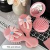 Compact Handle Comb Pink Air Cushion Comb Portable Massage Comb  Girl