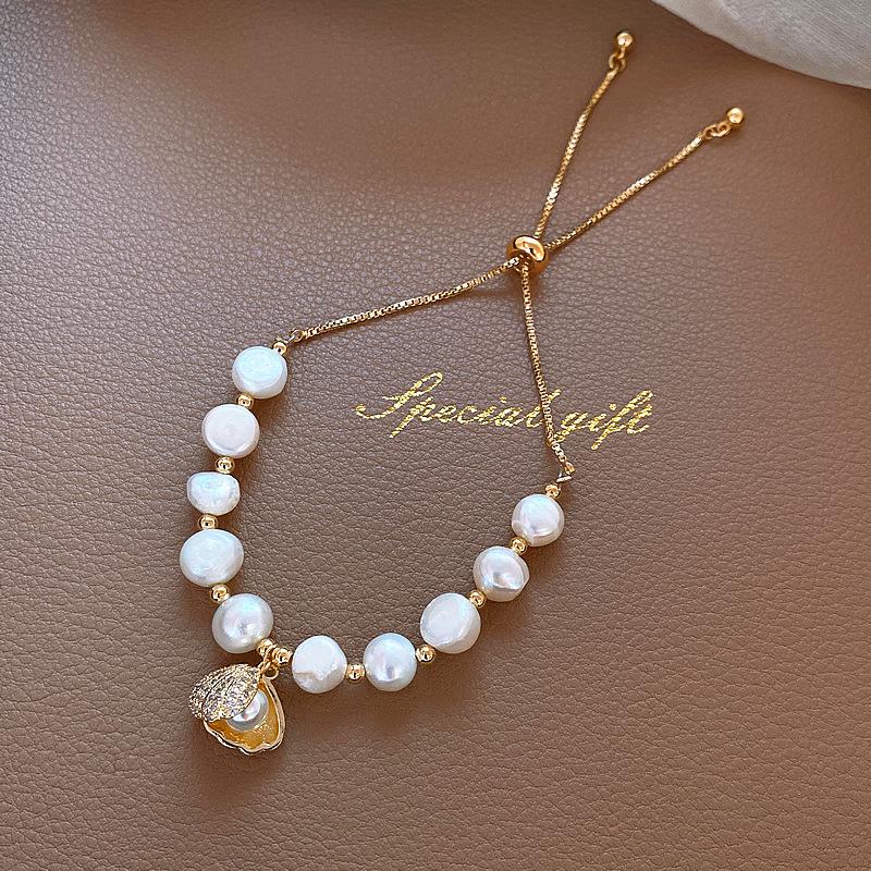 2024 Trendy Freshwater Pearl Bracelet: Simple, Elegant European & American Style Jewelry