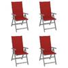 Day and Night - Day and Night Reclining Garden Chairs and Cushions 4 Pcs Solid Acacia Wood