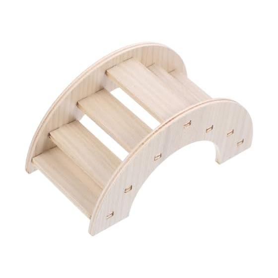 YARNOW Wooden Arch Toy Bridge Guinea Pig Toy Guinea Pig Lamp Hamster Ladder Hamster Climbing Ladder Wooden Ladder