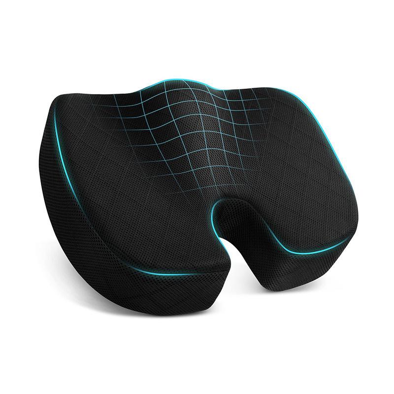 

Travel Seat Cushion Memory Foam U-Shaped Pillow for Chair Cushion Pad Car Office Hip Pillow,Comfortable breathable cushion чорний