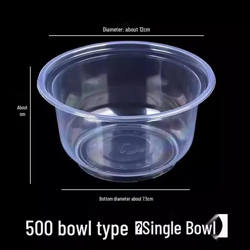 Disposable Food-Grade Plastic Bowls with Lids