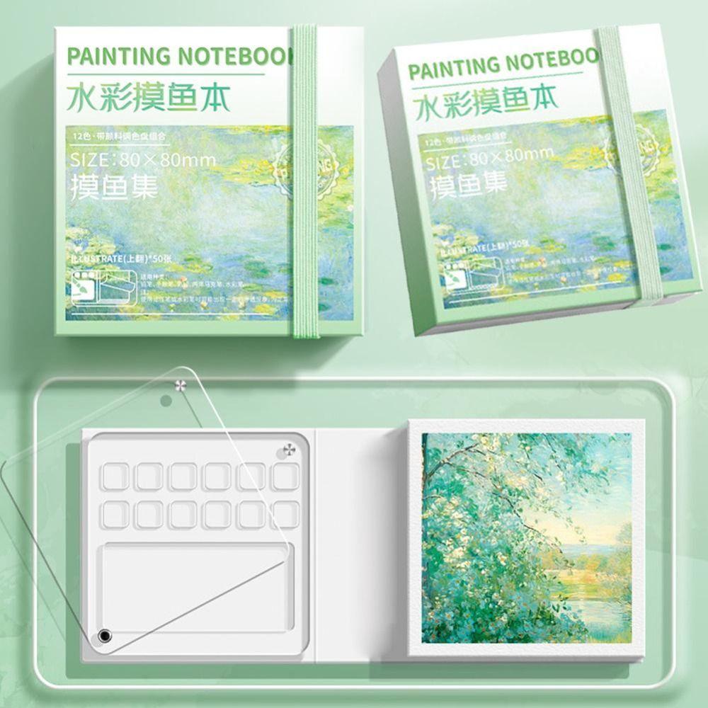 Acrylic Watercolor Paint Palette Set 8/12 Grid Empty Paint Box Travel Painting Tray Kit Artist